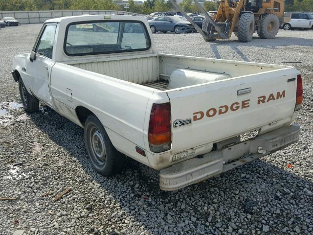 JB7FP24D5GP081450 - 1986 DODGE D50 CUSTOM WHITE photo 3