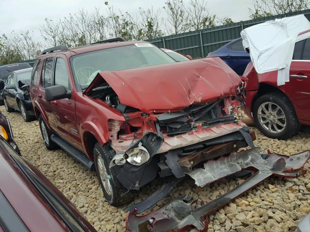 1FMEU63E88UA26852 - 2008 FORD EXPLORER RED photo 1