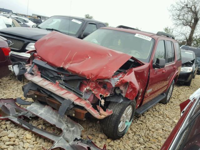 1FMEU63E88UA26852 - 2008 FORD EXPLORER RED photo 2