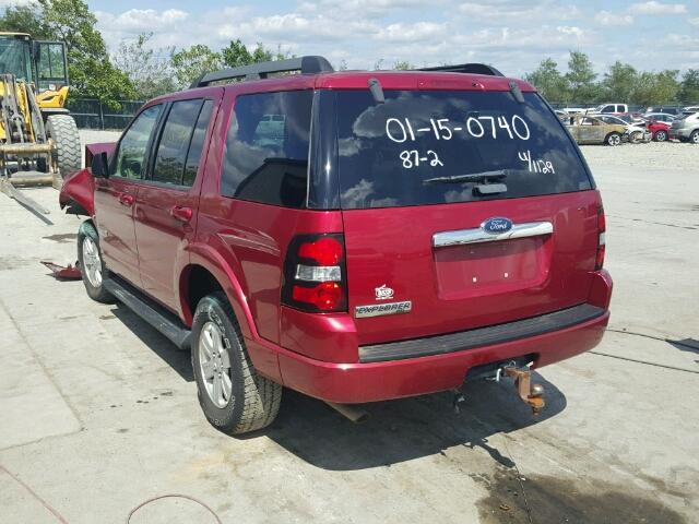 1FMEU63E88UA26852 - 2008 FORD EXPLORER RED photo 3