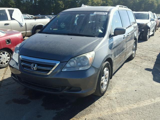 5FNRL38657B460291 - 2007 HONDA ODYSSEY EX GRAY photo 2