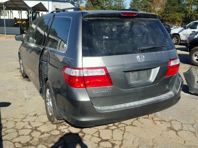 5FNRL38657B460291 - 2007 HONDA ODYSSEY EX GRAY photo 3