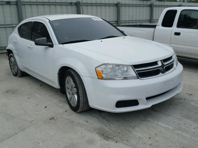 1C3CDZAB3CN275122 - 2012 DODGE AVENGER SE WHITE photo 1