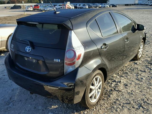 JTDKDTB34C1523655 - 2012 TOYOTA PRIUS C BLACK photo 4