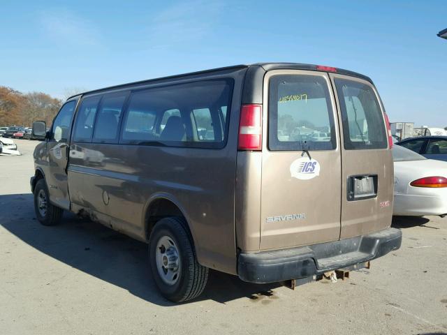 1GJHG39U831199442 - 2003 GMC SAVANA G35 BROWN photo 3