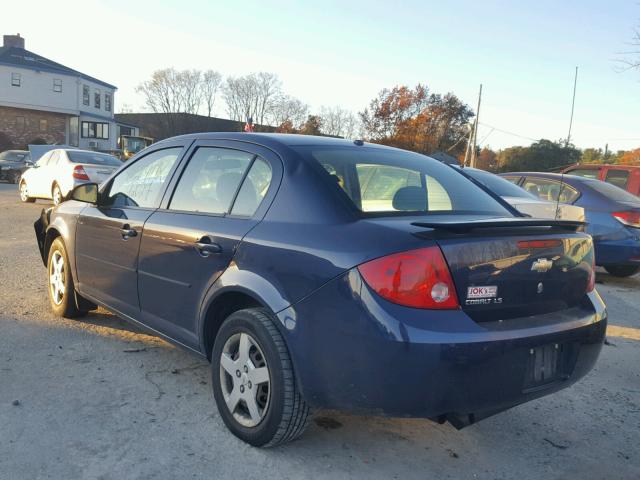 1G1AK58F087122339 - 2008 CHEVROLET COBALT LS BLUE photo 3