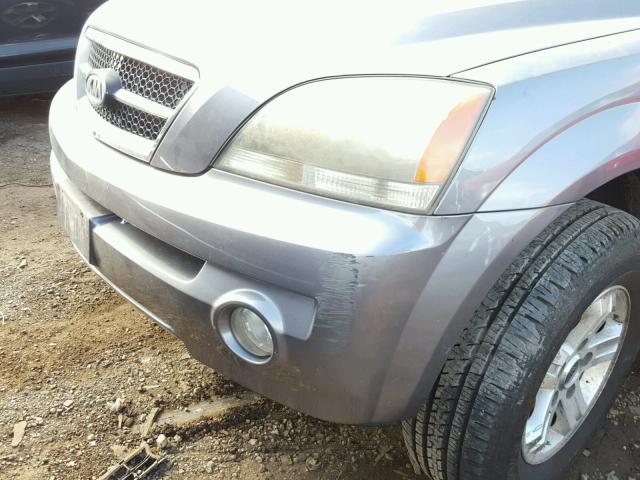 KNDJC733855440097 - 2005 KIA SORENTO EX GRAY photo 9