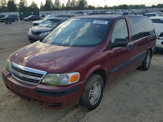 1GNDX03E24D207774 - 2004 CHEVROLET VENTURE MAROON photo 2