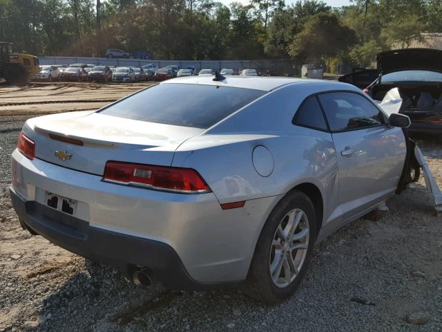 2G1FA1E37E9216692 - 2014 CHEVROLET CAMARO LS SILVER photo 4