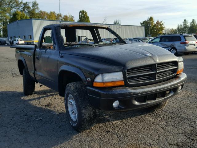 1B7GG26Y0VS229521 - 1997 DODGE DAKOTA BLACK photo 1