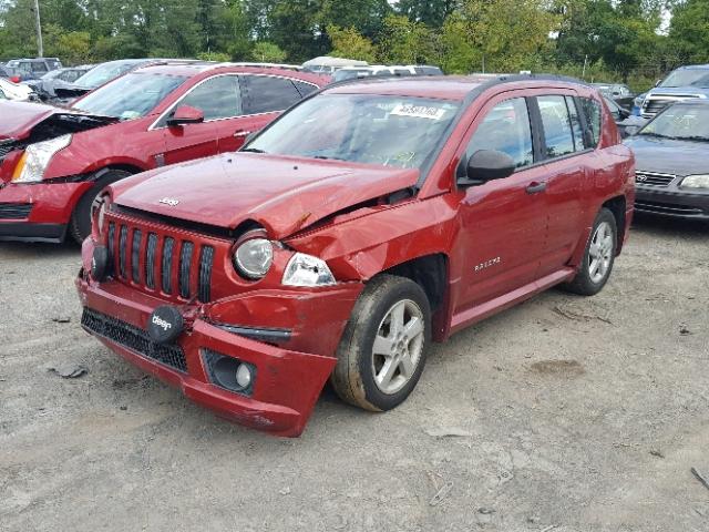 1J8FT47W98D733941 - 2008 JEEP COMPASS SP RED photo 2