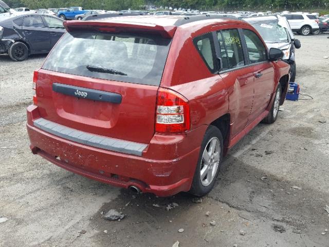 1J8FT47W98D733941 - 2008 JEEP COMPASS SP RED photo 4