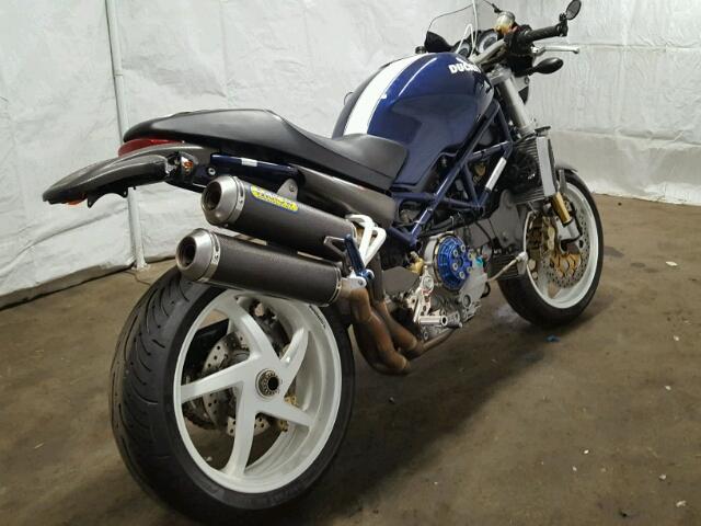 ZDM1RB5T45B060372 - 2005 DUCATI MONSTER S4 BLUE photo 4