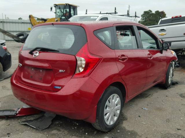 3N1CE2CP3EL381715 - 2014 NISSAN VERSA NOTE RED photo 4