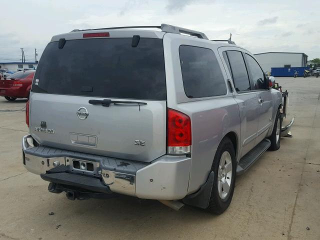 5N1AA08A06N742081 - 2006 NISSAN ARMADA SE SILVER photo 4