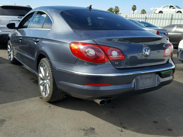 WVWMP7AN0CE519489 - 2012 VOLKSWAGEN CC SPORT GRAY photo 3