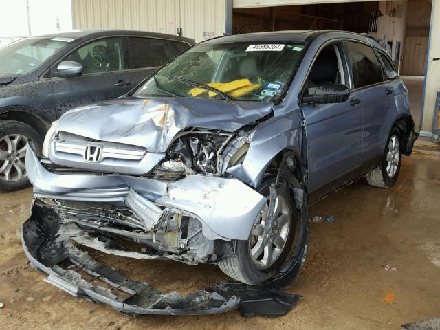 3CZRE38598G702992 - 2008 HONDA CR-V EX BLUE photo 2