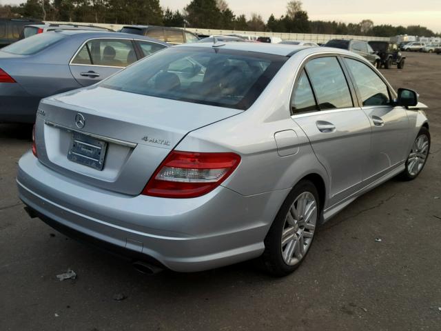 WDDGF81X39F205769 - 2009 MERCEDES-BENZ C 300 4MAT SILVER photo 4