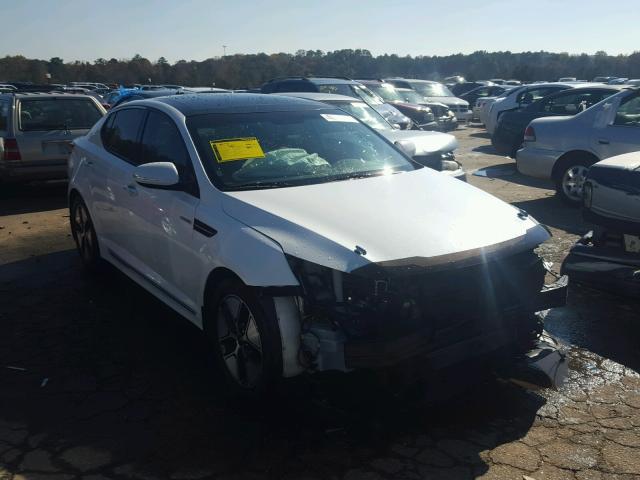 KNAGM4AD8D5058343 - 2013 KIA OPTIMA HYB WHITE photo 1