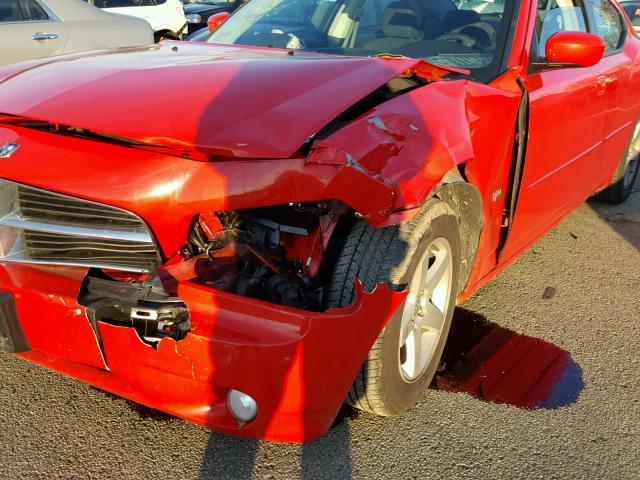 2B3CA3CV2AH186593 - 2010 DODGE CHARGER SX RED photo 9