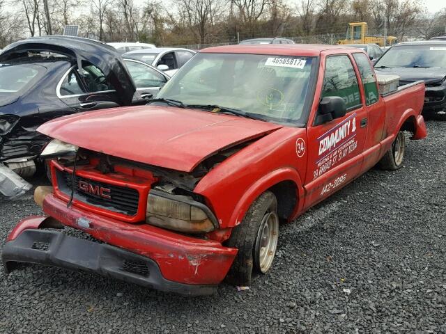 1GTCS19X0XK516645 - 1999 GMC SONOMA RED photo 2