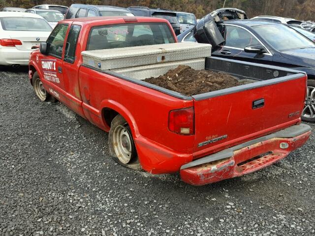 1GTCS19X0XK516645 - 1999 GMC SONOMA RED photo 3