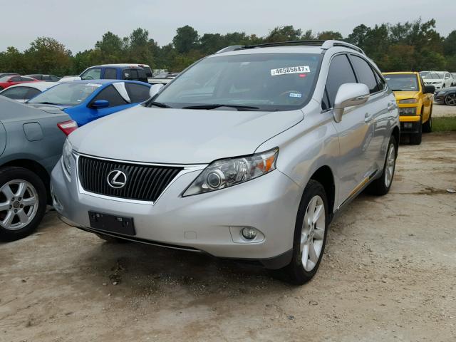 2T2ZK1BA1BC059995 - 2011 LEXUS RX SILVER photo 2