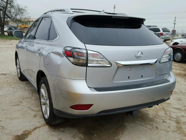 2T2ZK1BA1BC059995 - 2011 LEXUS RX SILVER photo 3