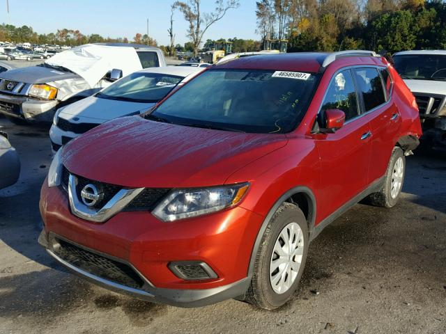 KNMAT2MT5GP634109 - 2016 NISSAN ROGUE S RED photo 2
