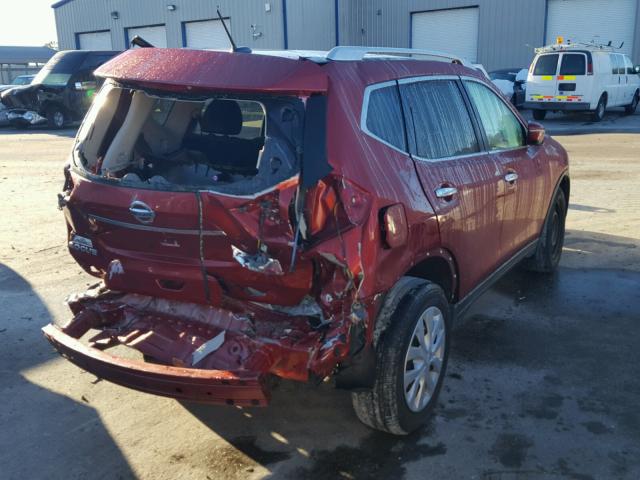 KNMAT2MT5GP634109 - 2016 NISSAN ROGUE S RED photo 4