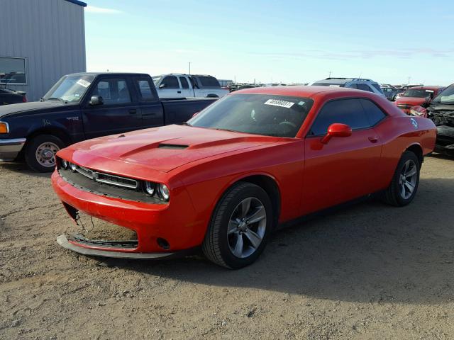 2C3CDZAG2FH705506 - 2015 DODGE CHALLENGER RED photo 2