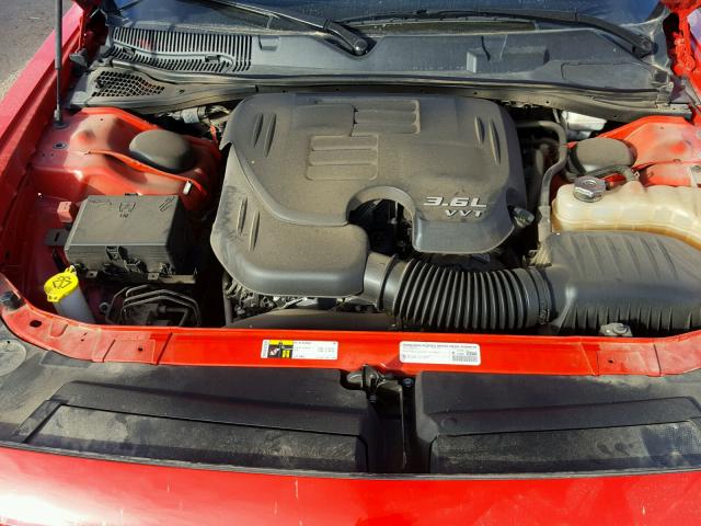 2C3CDZAG2FH705506 - 2015 DODGE CHALLENGER RED photo 7