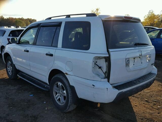 2HKYF18545H540940 - 2005 HONDA PILOT EXL WHITE photo 3