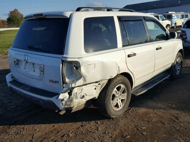 2HKYF18545H540940 - 2005 HONDA PILOT EXL WHITE photo 4