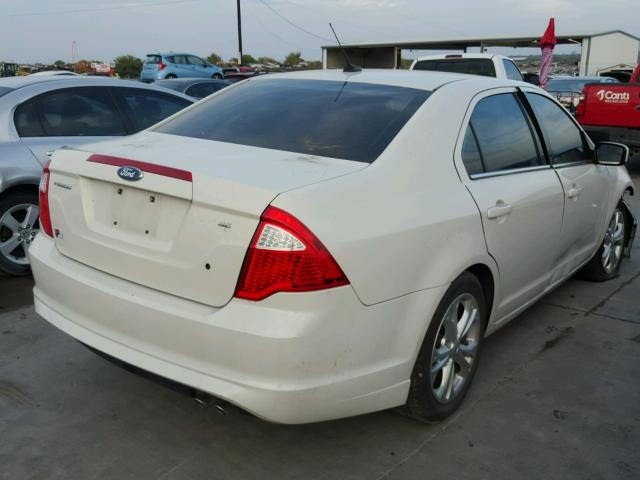 3FAHP0HA6CR219924 - 2012 FORD FUSION WHITE photo 4