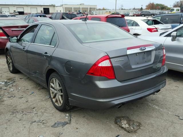 3FAHP0CGXAR271825 - 2010 FORD FUSION SEL GRAY photo 3