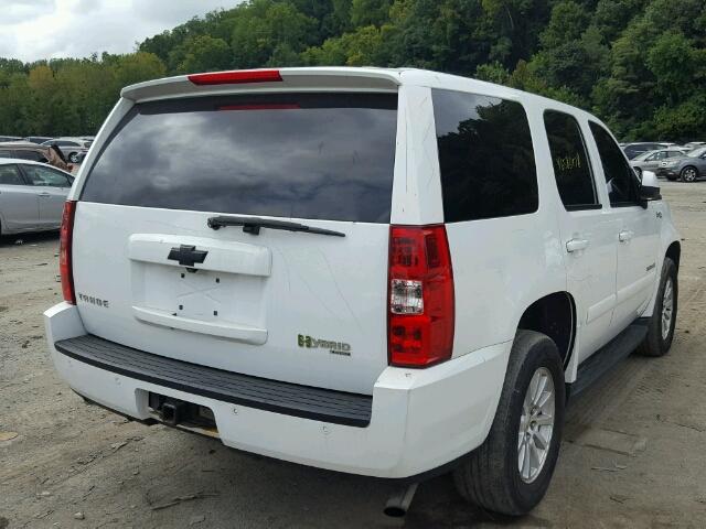 1GNFK13519R123453 - 2009 CHEVROLET TAHOE HYBR WHITE photo 4