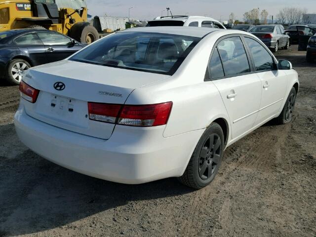 KMHET46C66A109499 - 2006 HYUNDAI SONATA GL WHITE photo 4