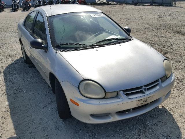 1B3ES46C52D581260 - 2002 DODGE NEON SE SILVER photo 1