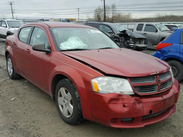 1B3LC46K68N611638 - 2008 DODGE AVENGER SE RED photo 1