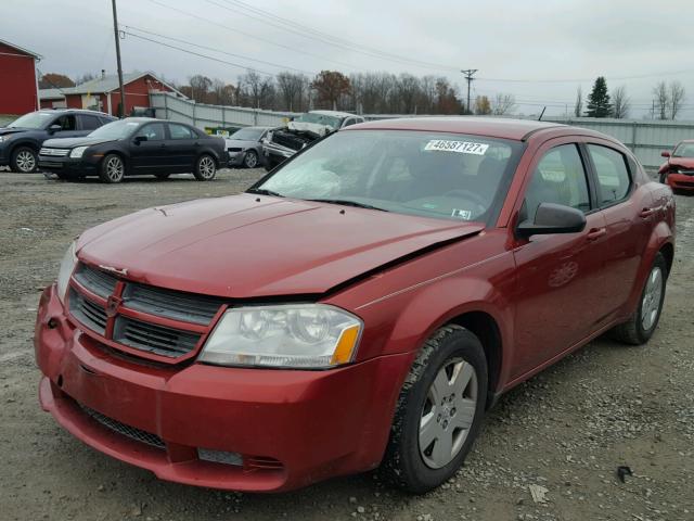 1B3LC46K68N611638 - 2008 DODGE AVENGER SE RED photo 2