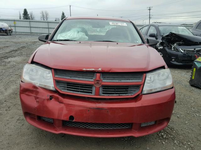 1B3LC46K68N611638 - 2008 DODGE AVENGER SE RED photo 9