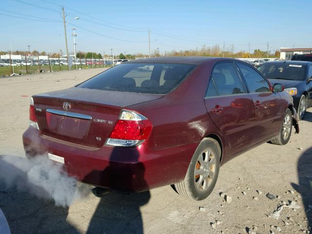 4T1BF30K85U090665 - 2005 TOYOTA CAMRY RED photo 4