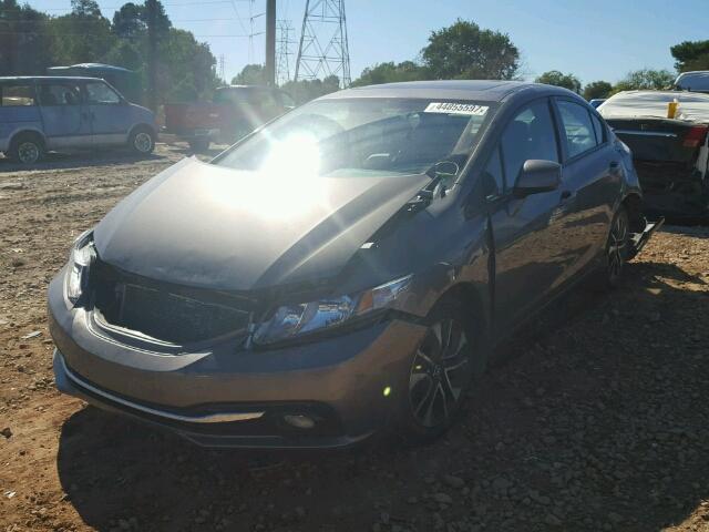 19XFB2F98DE064189 - 2013 HONDA CIVIC EXL رمادي صورة 2