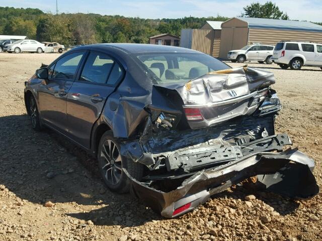 19XFB2F98DE064189 - 2013 HONDA CIVIC EXL GRAY photo 3