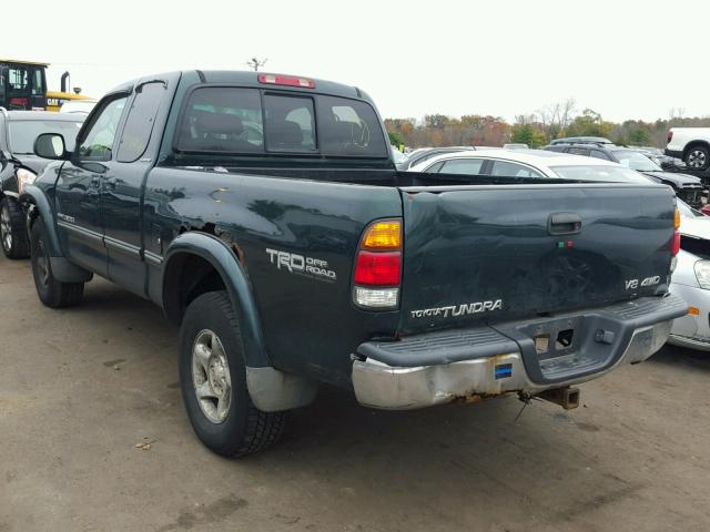 5TBBT4812YS077345 - 2000 TOYOTA TUNDRA ACC GREEN photo 3