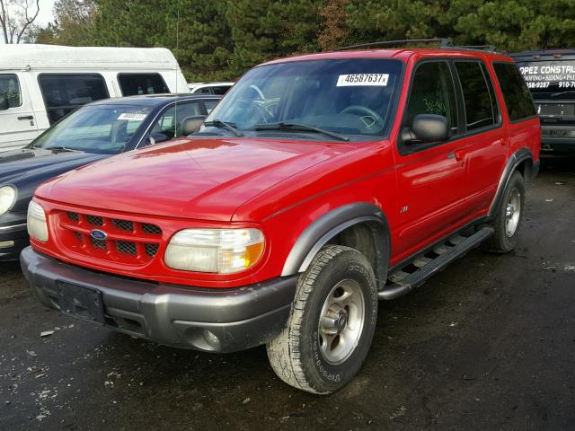 1FMZU32E6XZC06821 - 1999 FORD EXPLORER RED photo 2