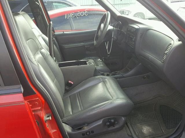 1FMZU32E6XZC06821 - 1999 FORD EXPLORER RED photo 5