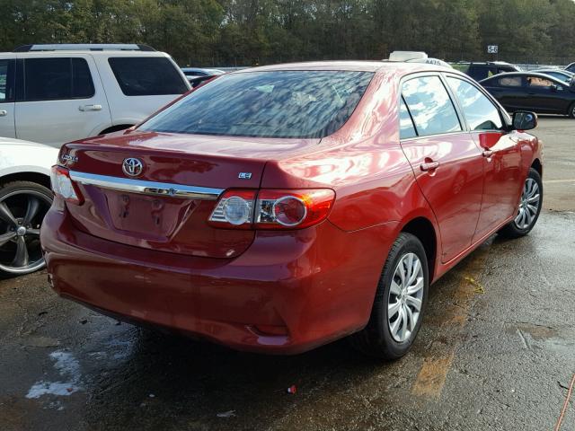 5YFBU4EE3DP131377 - 2013 TOYOTA COROLLA BA RED photo 4