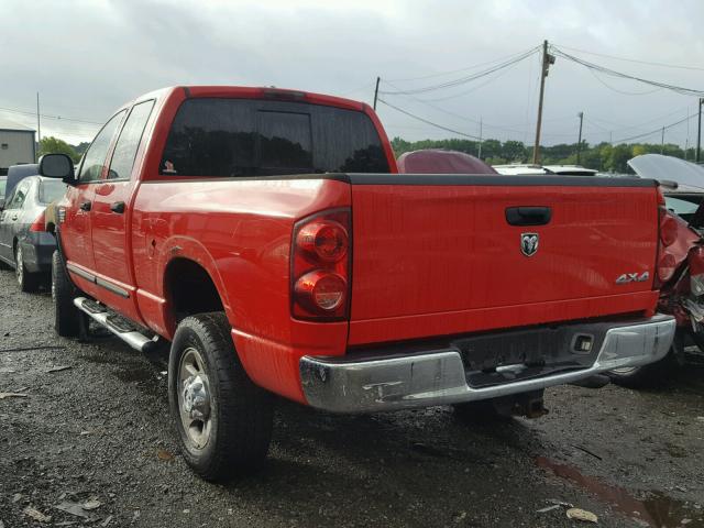 1D7KS28D57J615417 - 2007 DODGE RAM 2500 S RED photo 3